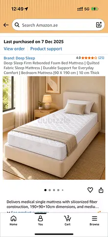 Rebonded Foam Single Bed Mattress
