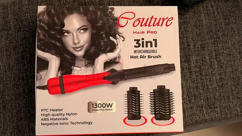 Couture Hair Pro 3-in-1 Interchangeable Hot Air Brush - 1300W (Like New)