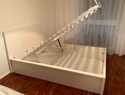 IKEA Queen Hydraulic Storage Bed Frame