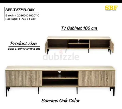 Sonoma Oak 180cm TV Cabinet / Media Console