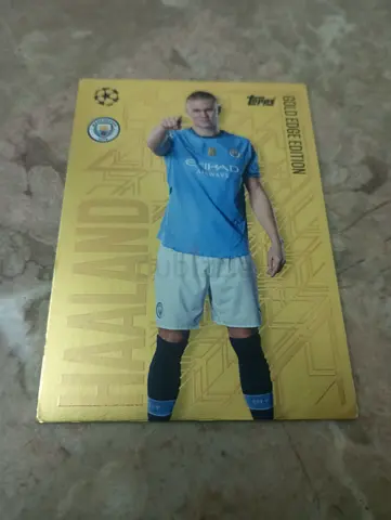 Erling Haaland Gold Limited Edition Football Trading Card (Topps) - Manchester City