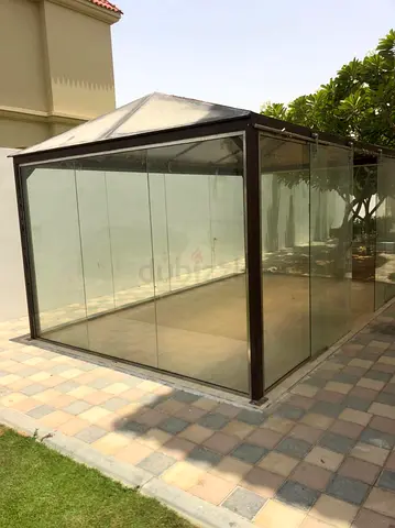 Glass gazebo sandwich panel 3x4 m, doors were changed to insulated