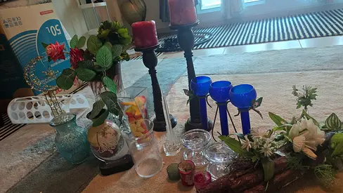 Mixed home decor bundle — vases, candle holders and artificial florals