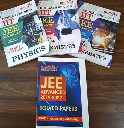 Set of JEE Advanced Prep Books (Physics, Chemistry, Mathematics) + Solved Papers(Second hand)