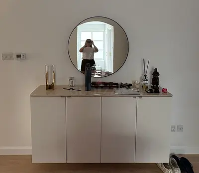 IKEA STORAGE WITH MARBLE TOP