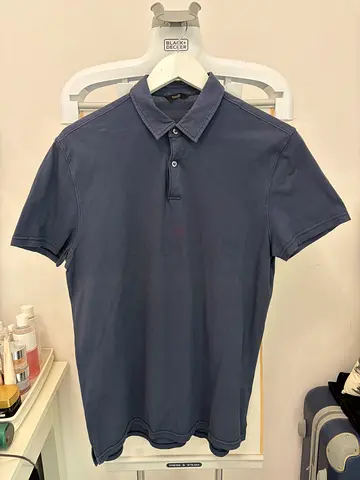 Blue Men's Short Sleeve Polo Shirt