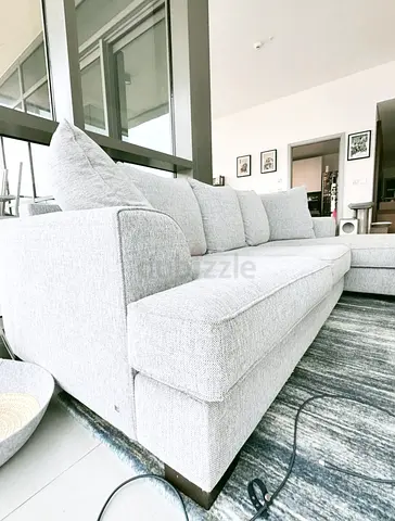 Looks great Condition THE One Kingston Sectional Sofa light gray