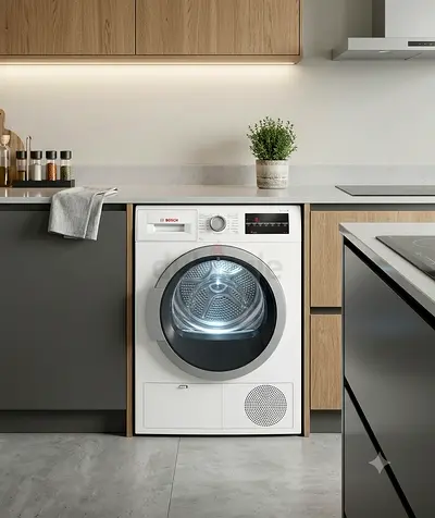 Bosch latest model series 6 9 kg dryer inside light 100% drying German