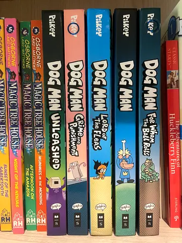 Dog Man book set — Dog Man Unleashed + Grime and Punishment + Lord of the Fleas, 5books