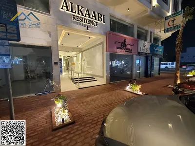Two-bedroom apartment with a living room and three bathrooms, directly on Sheikh Ammar Street, Ajma