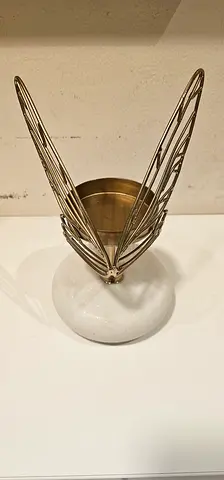 Decorative Metal and Marble butterfly incense or Tea light holder