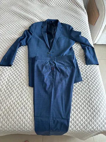 Men's Navy Blue Two-Piece Suit - Jacket and Trousers
