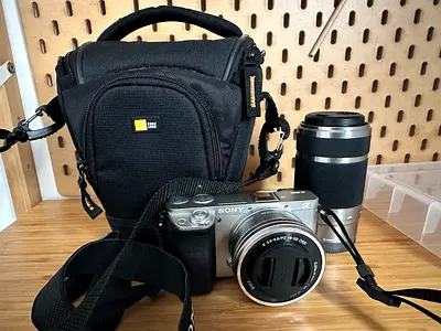 Sony Alpha A6000 Camera Kit – Dual Lens (16-50mm + 55-210mm) + Extras