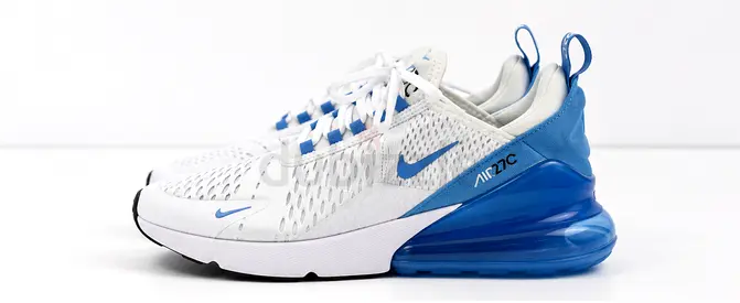 Nike Air Max 270 White/Blue — UK 3 — Gently Used