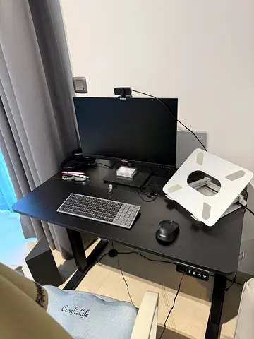Adjustable Height Standing Desk – 100 x 60 cm, Black