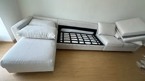Ikea vimle L shape sofa bed Beige