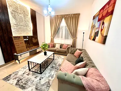 One bedroom and living room / Furnished with new furniture / Opposite Al Safiya Park / Al Majaz 3 / Sharjah