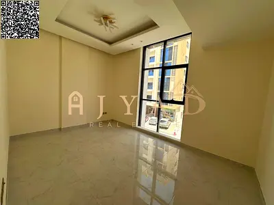 For annual rent: New 2BR apartment, first tenant, Al Jurf 3, Ajman. 1 month free, balcony, central A/C, flexible payments, easy Dubai access.