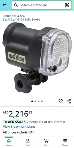 Sea & Sea YS-01 SOLIS Underwater DS-TTL II Strobe