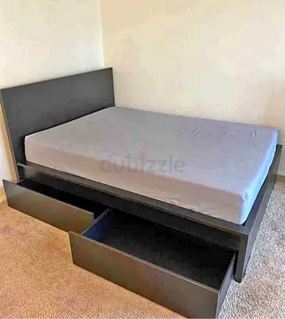 Ikea Double bed with mattress available in perfect condition no any demagh are broken Size is 140/20