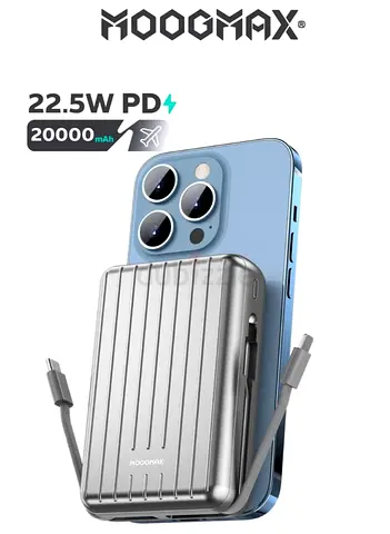 MOOGMAX Trunk Series 20000mAh Magnetic Wireless Power Bank 22.5W Super Charging