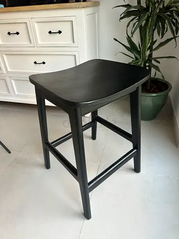 Black Wooden Bar Stools