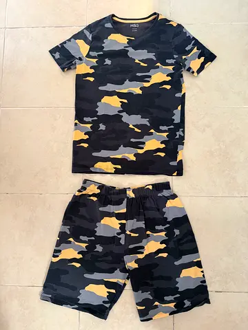 M and S Camouflage Pyjamas - Age 13-14