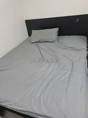 Moving out!! Urgent Sale Queen size bed frame with headboard and mattress