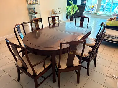 Wooden dining table