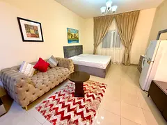 Studio / Large space / Hotel-style furnishings / Opposite Al Safiya Park / Al Majaz 3 / Sharjah