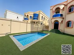 Spacious residential villa in Muwaileh - 5 bedrooms, Majlis, maid's room, and a swimming pool, for 1
