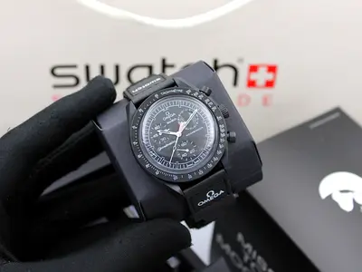 Omega x Swatch MoonSwatch Master Copy Speedmaster Black Moon