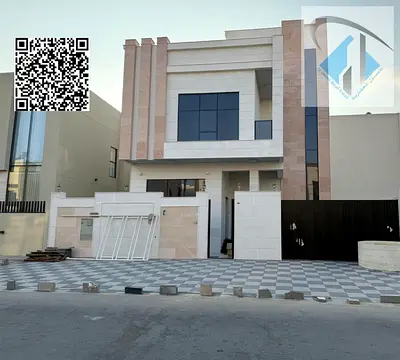 Villa for rent in Al Yasmin, ground floor + first floor + roof, near Al Hamidiya Park, vibrant area