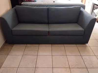 Light Blue 3-Seater Sofa in Good Condition