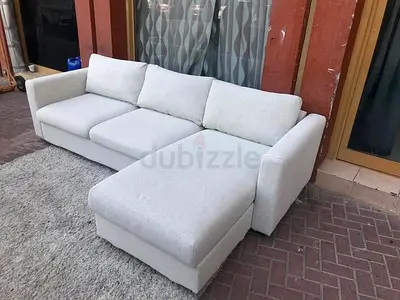 As Excellent condition IKEA vimle l'shape sofa bed with storage space Beige