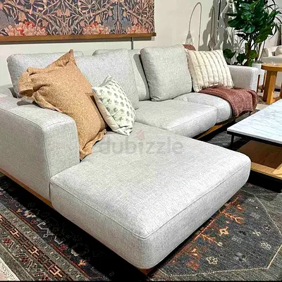 West Elm L shape sofa Beige Excellent condition