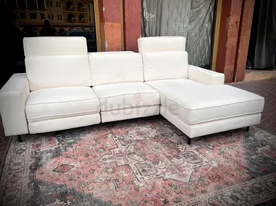 West Elm L Shape Sofa Beige Excellent condition
