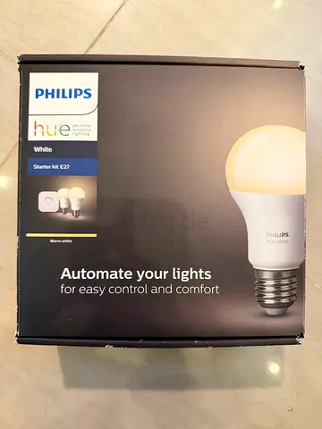 Philips Hue White Personal Wireless Lighting LED Starter Kit, Includes 2 x 8.5 W A60 E27