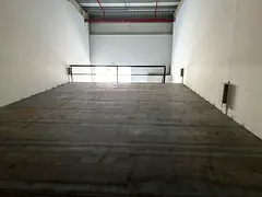 Location: Al Bahia – Ajman. Brand-new warehouse. Area: 2,900 sq. ft. Includes a mezzanine floor fo