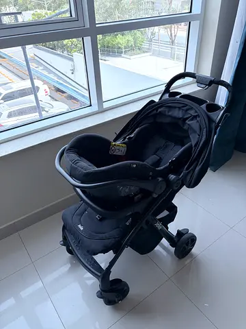 Joie Muze LX Lightweight travel stroller with detachable infant car seat - good condition