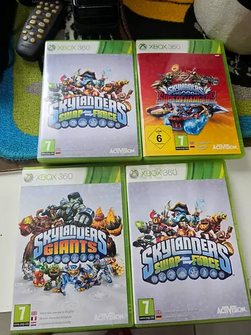 Set of 4 Xbox 360 Skylanders Games (Giants & Swap Force)