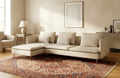 Upgrade Your Home with This Beautiful Saudram Sofa. Designed with Strong Metal Legs and Comfortable