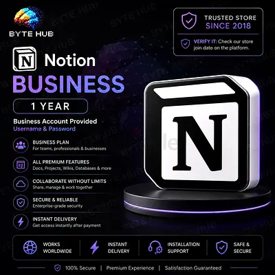 📒 Notion Business – 1 Year | Business Account | Instant Delivery