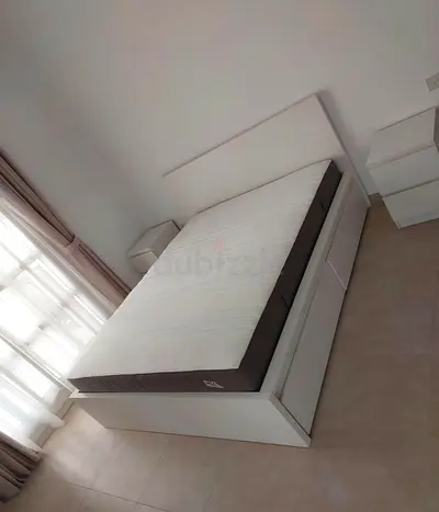 Ikea malm king storage bed with ikea mattress (180*200)