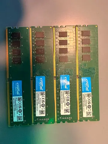 Crucial 64GB (4x16GB) DDR4-2400 Desktop RAM