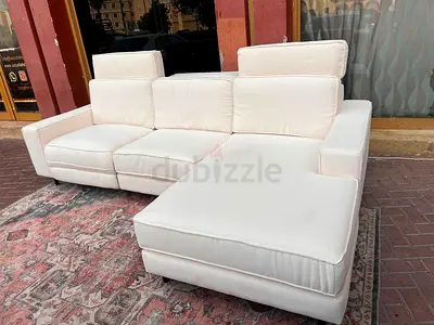 Electric recliner West Elm L Shape Sofa Beige