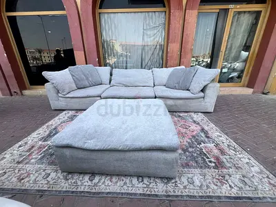Selling high quality Pan Emirates pianca feather filled sofa with ottoman