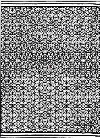 IKEA Black and white geometric patterned rug — good condition 240*140