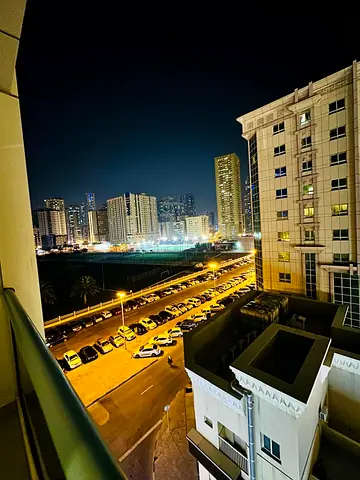 Two-bedroom apartment with a living room in Al Majaz 3, with a view overlooking Al Safya Park.