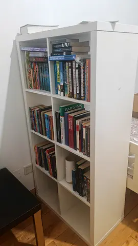 White 8-Cubby Bookshelf